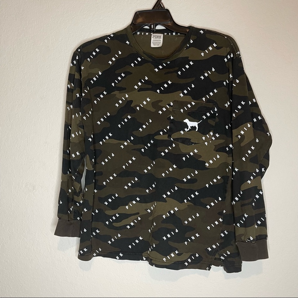 Pink Victoria’s Secret Camo tee